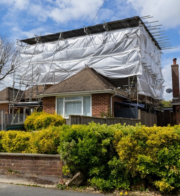 temporary roof scaffolding