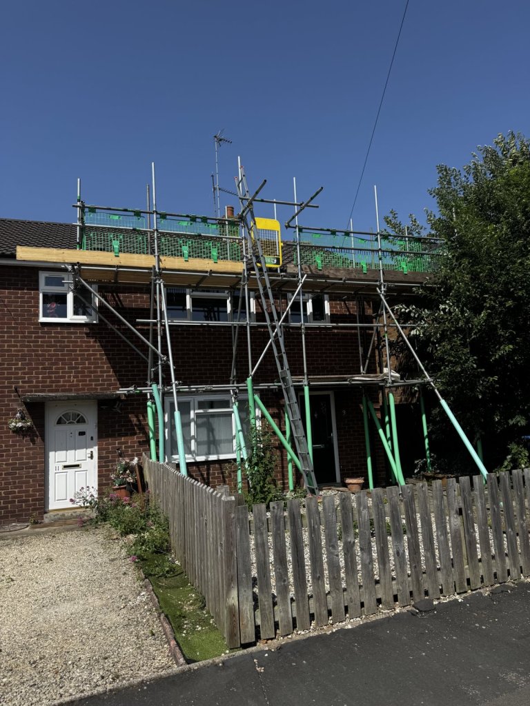 RSUK scaffolding erected at a house